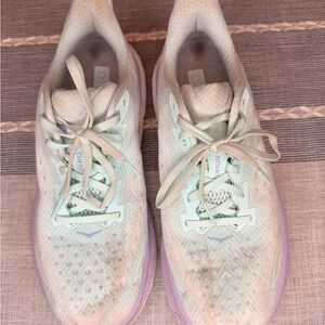 Hoka Clifton 9 Running Shoes Women 9.5B Mint Purple Cushioned Athletic